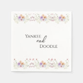 Modern wildflowers spring wedding servet (Voorkant)