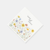 Modern wildflowers spring wedding servet (Hoek)