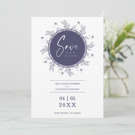 Modern Wildflowers Whimsical Script Custom Photo (Staand voorkant)