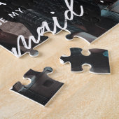 Modern Will jij bent m'n bruidsmeisje foto Legpuzzel (Zijkant)