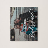 Modern Will jij bent m'n bruidsmeisje foto Legpuzzel (Verticaal)