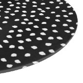 Modern Willekeurig Polka Dot Patroon Zwart-wit Snijplank (Hoek)