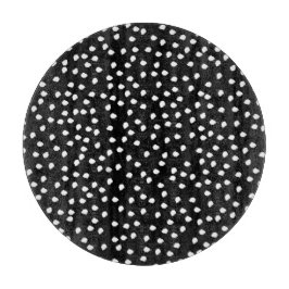 Modern Willekeurig Polka Dot Patroon Zwart-wit Snijplank