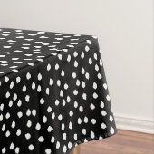 Modern Willekeurig Polka Dot Patroon Zwart-wit Tafelkleed (Voorbeeld)