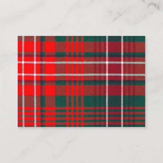 Modern Wilson Tartan Bond Kaart (Achterkant)
