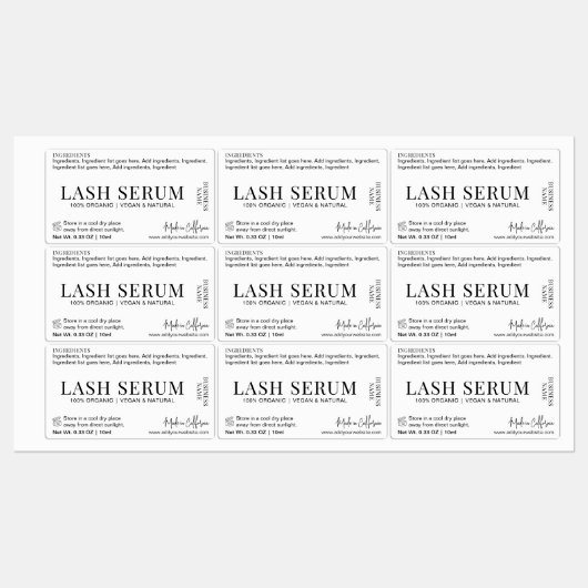 Modern Wimper Beauty Product Mascara Tube Label (Vel)