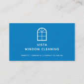 Modern Window Cleaning Blue Minimalist Visitekaartje (Voorkant)