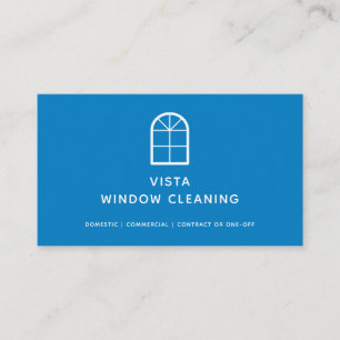 Modern Window Cleaning Blue Minimalist Visitekaartje