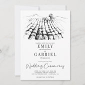 Modern Winery Wedding Kaart (Voorkant)