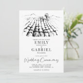 Modern Winery Wedding Kaart (Staand voorkant)