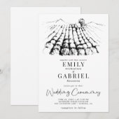 Modern Winery Wedding Kaart (Voorkant / Achterkant)