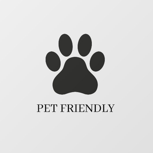 Modern Winkelraam Pet Friendly Raamsticker (Vel)