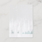 Modern Winter Baby shower Diaper Raffle Ticket Informatiekaartje (Achterkant)