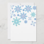 Modern Winter Blue Snowflakes Holiday Kaart (Achterkant)