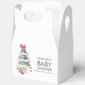 Modern Winter Bow Christmas Tree Baby Shower  Bedankdoosjes (Open)