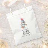 Modern Winter Bow Christmas Tree Baby Shower  Bedankzakje (Geknipt)