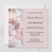 Modern Winter Dance Sweet Sixteen Uitnodiging (Achterkant)