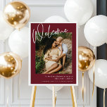 Modern Winter Feestelijk Bourgondië Baby shower We Poster<br><div class="desc">Omarm de sfeer van het seizoen met ons prachtige Modern Calligraphy Winter Festive Collectie in luxe Bourgogne Rood. Van prachtige uitnodigingen die de toon zetten tot elegante bewegwijzering en feestdecor dat uw gasten zal betoveren,  dit collectie is ontworpen om warmte en stijl in uw feest te brengen. #zazzlemade</div>