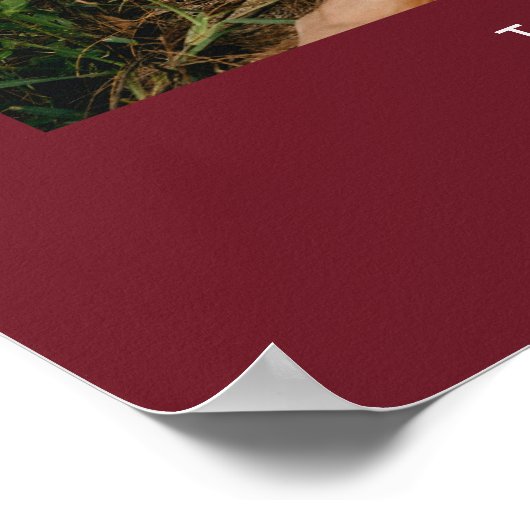 Modern Winter Feestelijk Bourgondië Baby shower We Poster (Hoek)