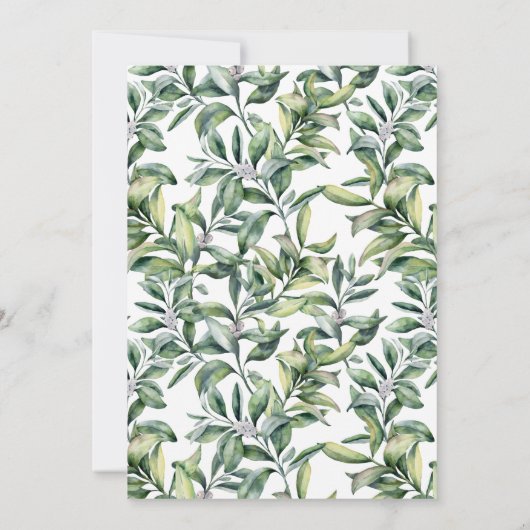 Modern Winter Fir Cone-kerstfeest uitnodiging (Achterkant)