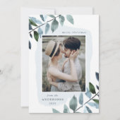 Modern Winter Foliage Photo Holiday Kaart (Voorkant)