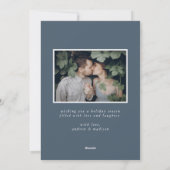 Modern Winter Foliage Photo Holiday Kaart (Achterkant)