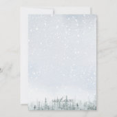 Modern Winter Forest Wedding Kaart (Achterkant)
