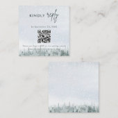 Modern Winter Forest Wedding RSVP Card Informatiekaartje (Voorkant / Achterkant)