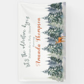 Modern Winter Forest Woodland Animals Adventure Spandoek (Verticaal)