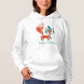 Modern Winter Fox Cute Holiday Hoodie (Voorkant)