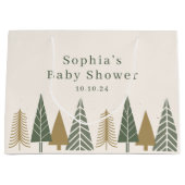 Modern Winter Kerst Baby shower Groot Cadeauzakje (Voorkant)