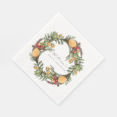 Modern Winter Kerst Krans Baby shower Servet (Hoek)