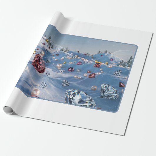 Modern Winter Luxe Inpakpapier (Uitgerold)