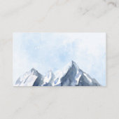 Modern Winter Mountain Pattern Wedding Plaatskaartje (Achterkant)