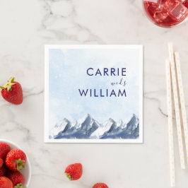 Modern Winter Mountain Pattern Wedding Servet