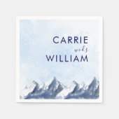 Modern Winter Mountain Pattern Wedding Servet (Voorkant)