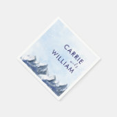 Modern Winter Mountain Pattern Wedding Servet (Hoek)
