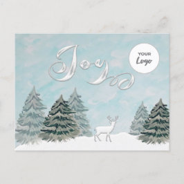 Modern Winter scene Joy corporate logo Holiday Feestdagenkaart