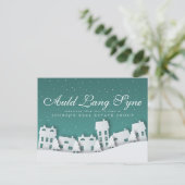 Modern Winter Scene | Nieuwjaarsgroeten Briefkaart (Staand voorkant)