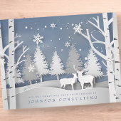 Modern Winter Scene | Vakantiegroet Briefkaart