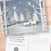 Modern Winter Scene | Vakantiegroet Briefkaart