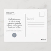 Modern Winter Scene | Vakantiegroet Briefkaart (Achterkant)