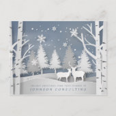 Modern Winter Scene | Vakantiegroet Briefkaart (Voorkant)