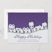 Modern Winter Scene | Vakantiegroet Briefkaart (Voorkant / Achterkant)