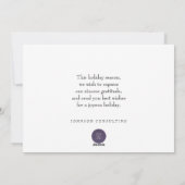 Modern Winter Scene | Vakantiegroet Feestdagenkaart (Achterkant)