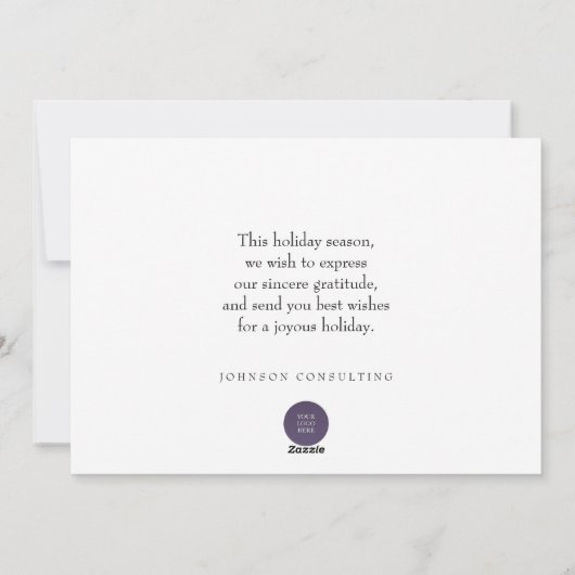 Modern Winter Scene | Vakantiegroet Feestdagenkaart (Achterkant)