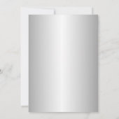 Modern Winter Silver Snowflake Baby shower Kaart (Achterkant)