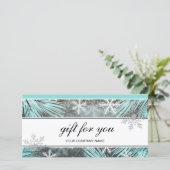 Modern Winter Sneeuw Cadeau Certificaat (Staand voorkant)