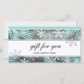 Modern Winter Sneeuw Cadeaubon (Voorkant)