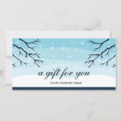 Modern Winter Sneeuw Cadeaubon (Voorkant)